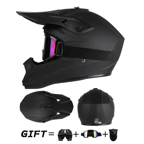 Casque de moto tout-terrain.