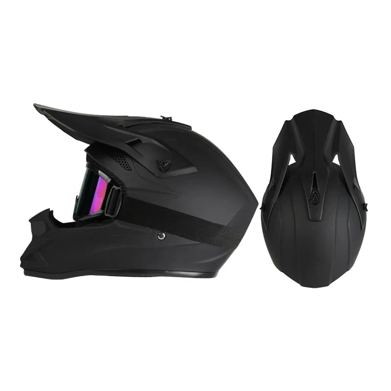 Casque de moto tout-terrain.