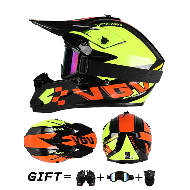 Casque de moto tout-terrain.