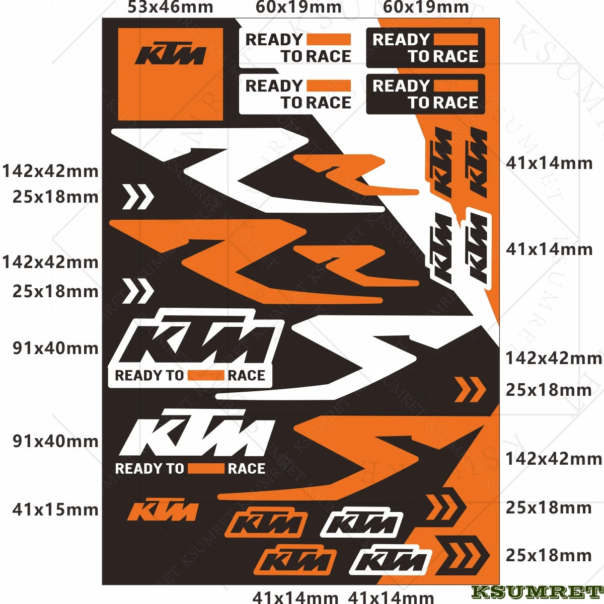 Autocollants KTM.