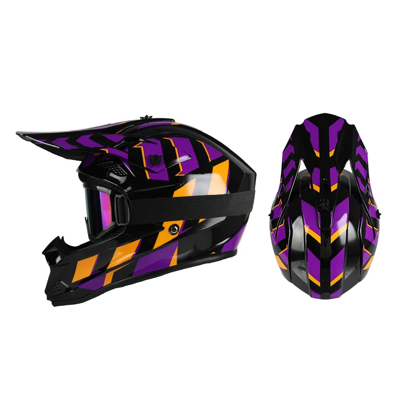 Casque de moto tout-terrain.